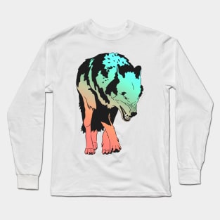 Colorful Wolf Long Sleeve T-Shirt